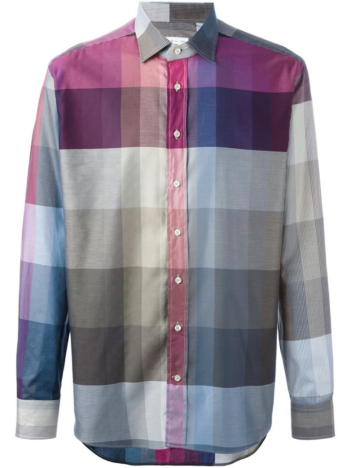 Etro Checked Shirt, Men's, Size: 39, Cotton
