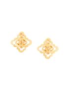 Chanel Pre-owned Clover Cc Earrings - Gold