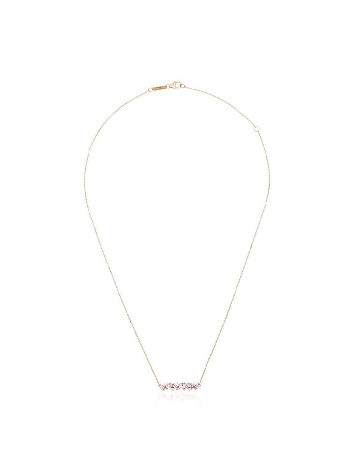 Suzanne Kalan Pink Sapphire Bar Necklace