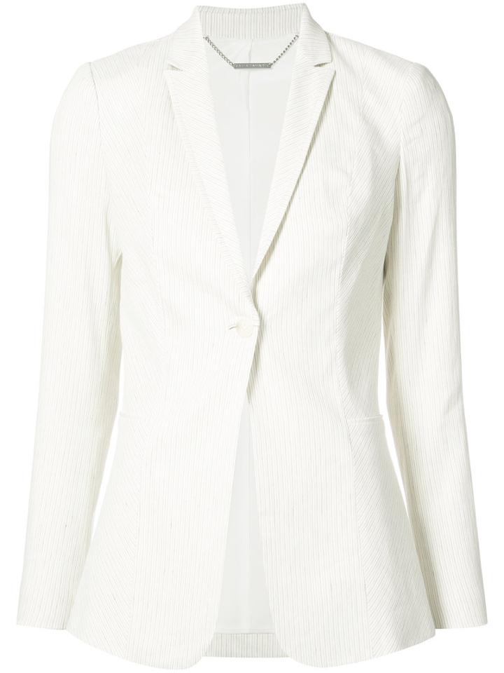 Elie Tahari - One Button Blazer - Women - Linen/flax/polyester/spandex/elastane/triacetate - 8, White, Linen/flax/polyester/spandex/elastane/triacetate