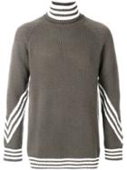 Adidas By White Mountaineering Contrast Turtle Neck Jumper - Green