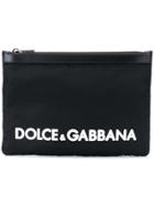 Dolce & Gabbana Logo Print Clutch - Black