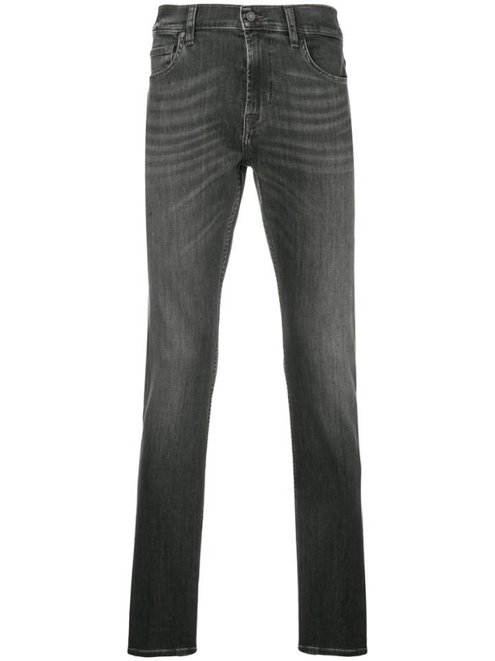 7 For All Mankind Ronnie Washed Skinny Jeans - Black