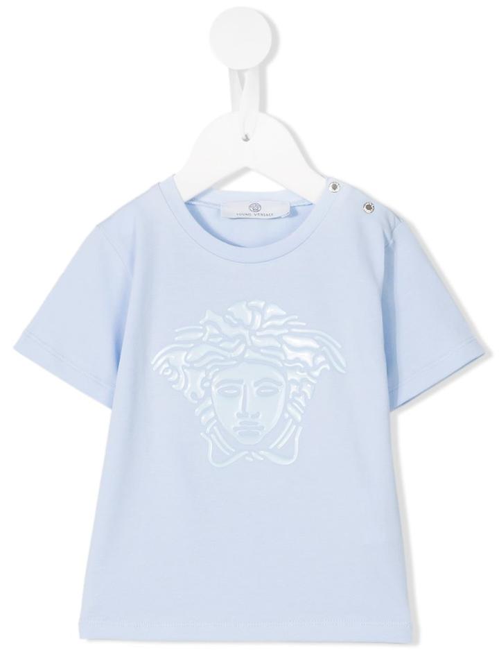 Young Versace - Medusa T-shirt - Kids - Cotton/spandex/elastane - 18 Mth, Toddler Boy's, Blue