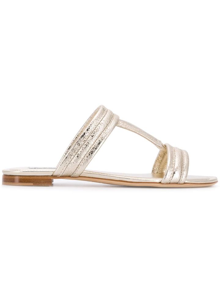 Tod's Double T Sandals - Gold