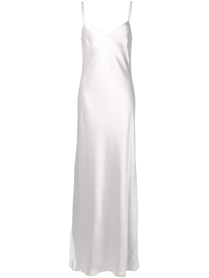 Galvan V-neck Slip Dress - Grey
