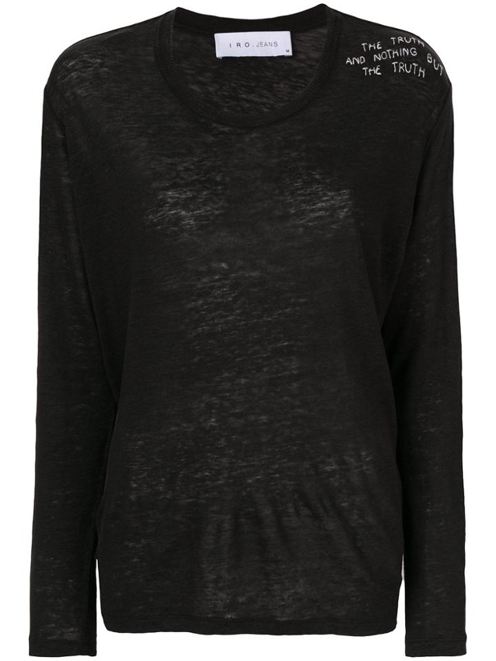 Iro Printed Text Sweatshirt - Black
