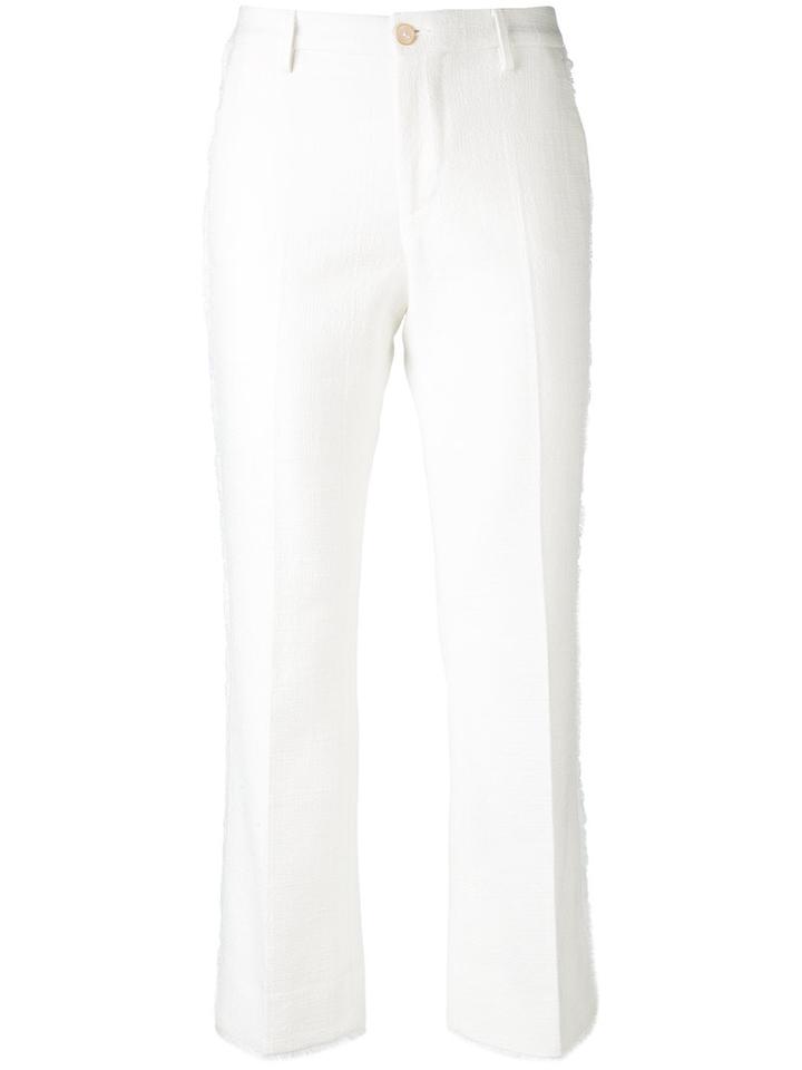 Pt01 - Classic Trousers - Women - Cotton/spandex/elastane - 40, White, Cotton/spandex/elastane