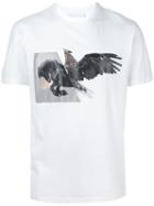 Neil Barrett Winged Horse Print T-shirt, Men's, Size: Small, White, Cotton