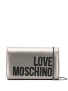 Love Moschino Logo Patch Crossbody Bag - Silver