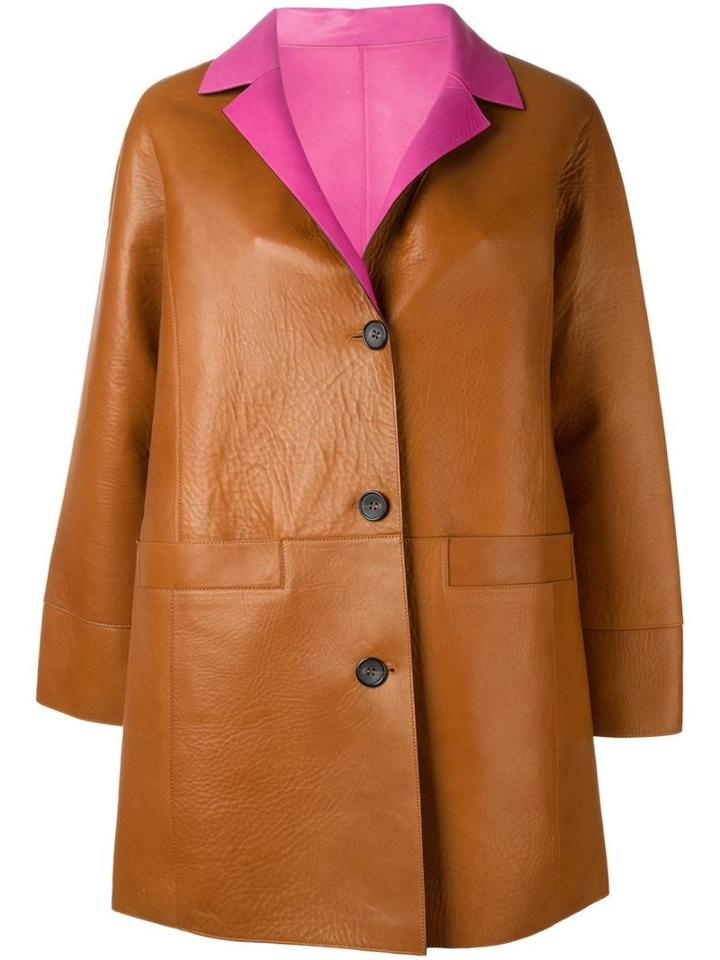 Etro Contrast Lapel Buttoned Coat