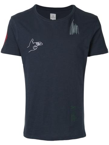 The Goodpeople Embroidered Detail T-shirt - Blue