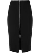 Pinko Front Zip Pencil Skirt - Black