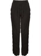 Uma Raquel Davidowicz - Wrinkled Trousers - Women - Polyester/spandex/elastane - 44, Black, Polyester/spandex/elastane