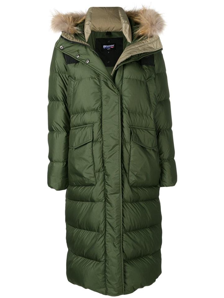 Blauer Padded Parka Coat - Green