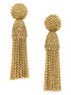 Oscar De La Renta Tassel Chaine Earrings - Metallic
