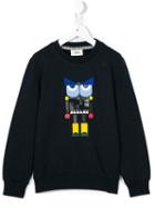 Fendi Kids Monster Print Cotton Sweatshirt