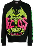 Gcds Printed Crewneck Sweatshirt - Black