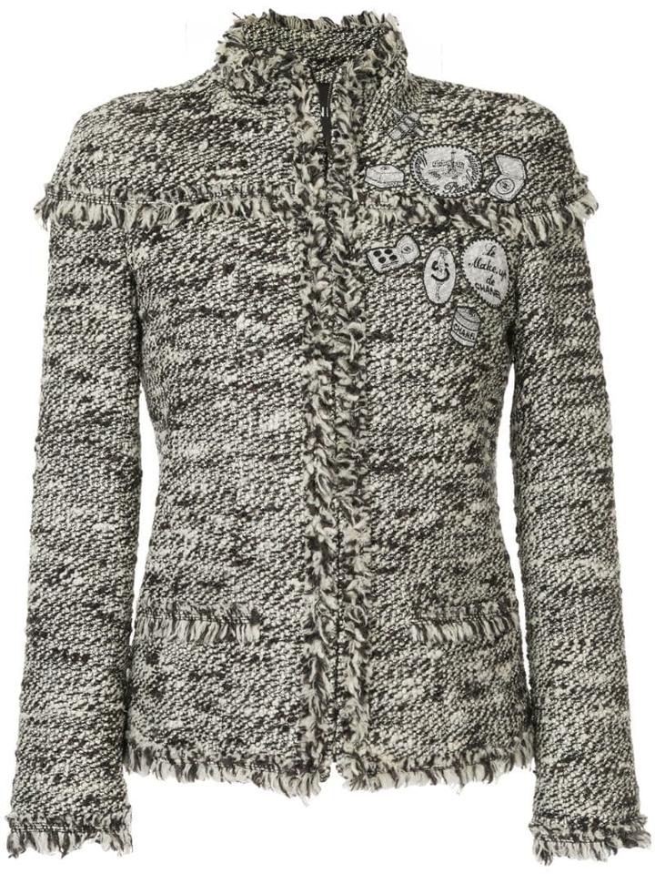 Chanel Pre-owned Cc Button Tweed Jacket - Black