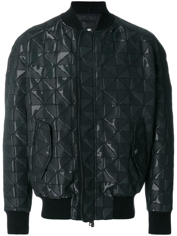 Tom Rebl Quilted Bomber Jacket - Black
