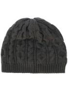 Pringle Of Scotland Cable Knit Beanie - Grey