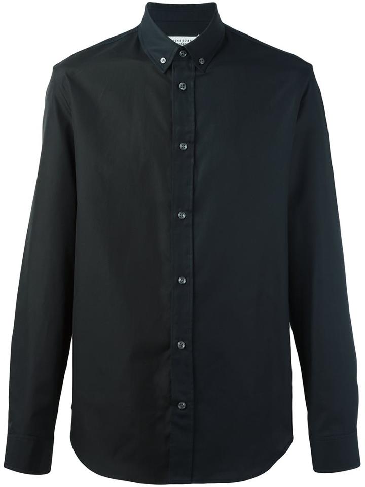 Maison Margiela Classic Long Sleeve Shirt, Men's, Size: 42, Black, Cotton