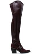 Chloé Buckle Over-the-knee Boots - Red
