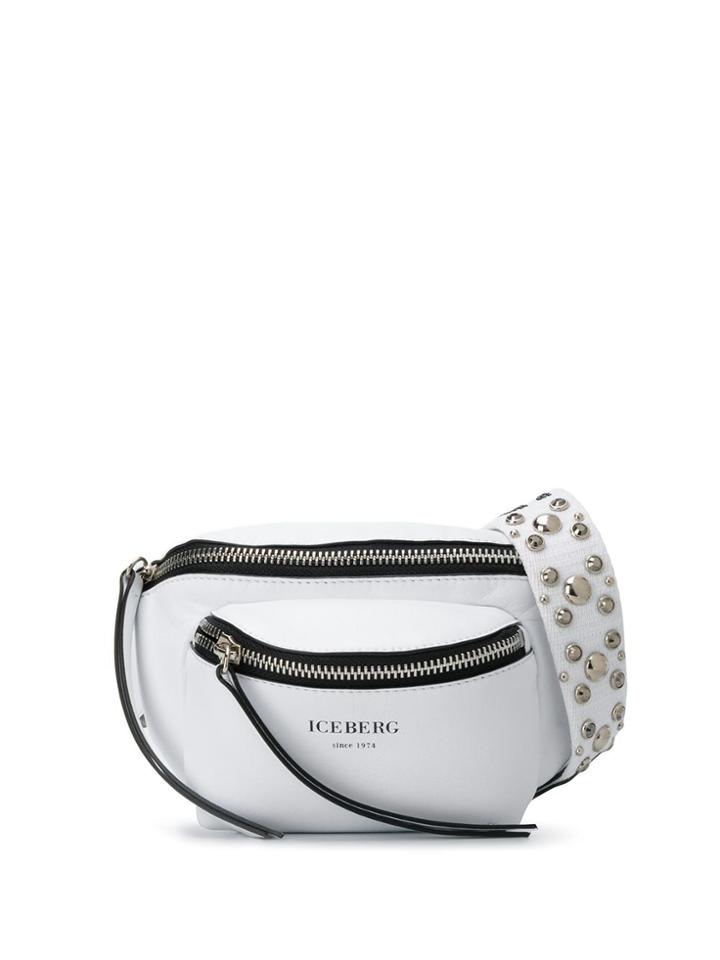 Iceberg Stud Detail Belt Bag - White