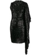 Paula Knorr Asymmetric Sequinned Dress - Black