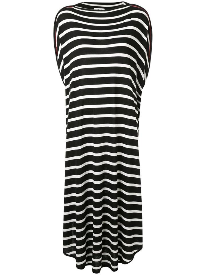 Mm6 Maison Margiela Long Striped Dress - Black