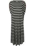 Mm6 Maison Margiela Long Striped Dress - Black