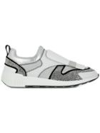 Sergio Rossi Crystal Embellished Sneakers - White