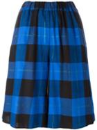 Mm6 Maison Margiela Checked Skirt, Women's, Size: 42, Blue, Cotton/viscose/metallic Fibre