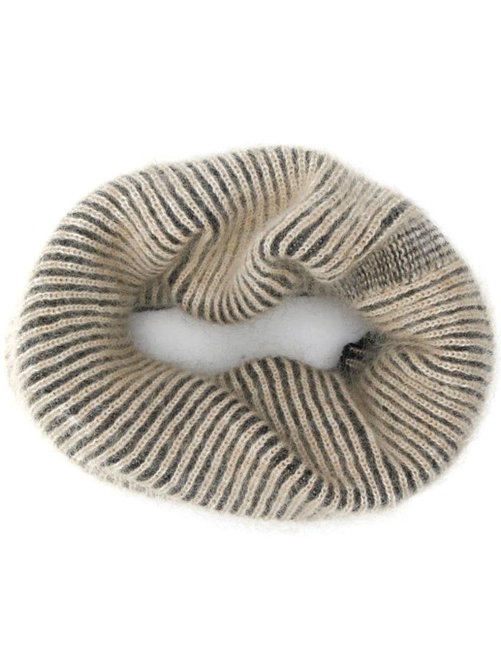 Rick Owens Ribbed Knit Scarf - Neutrals
