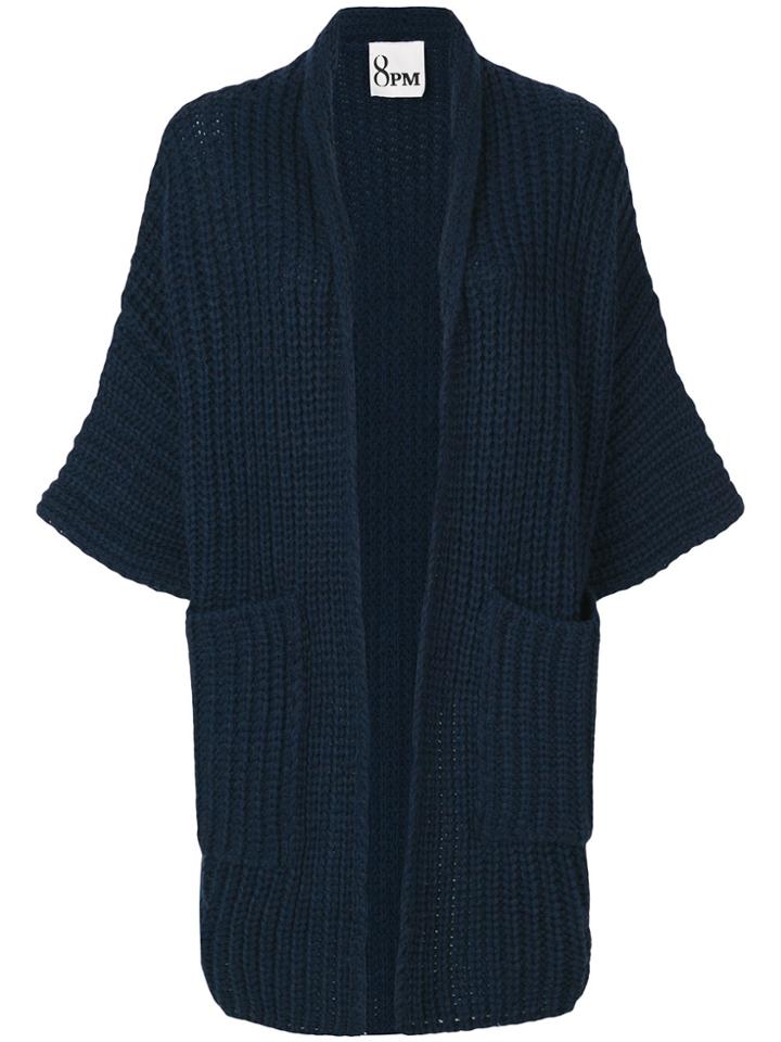 8pm Wide Sleeve Knit Cardigan - Blue