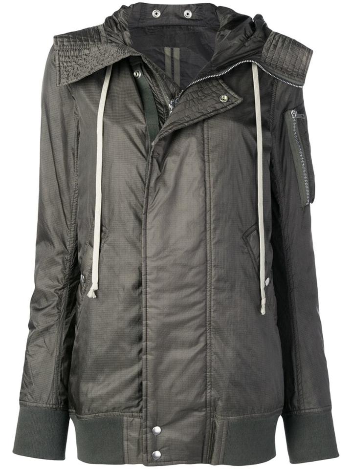 Rick Owens Drkshdw Hooded Bomber Jacket - Neutrals