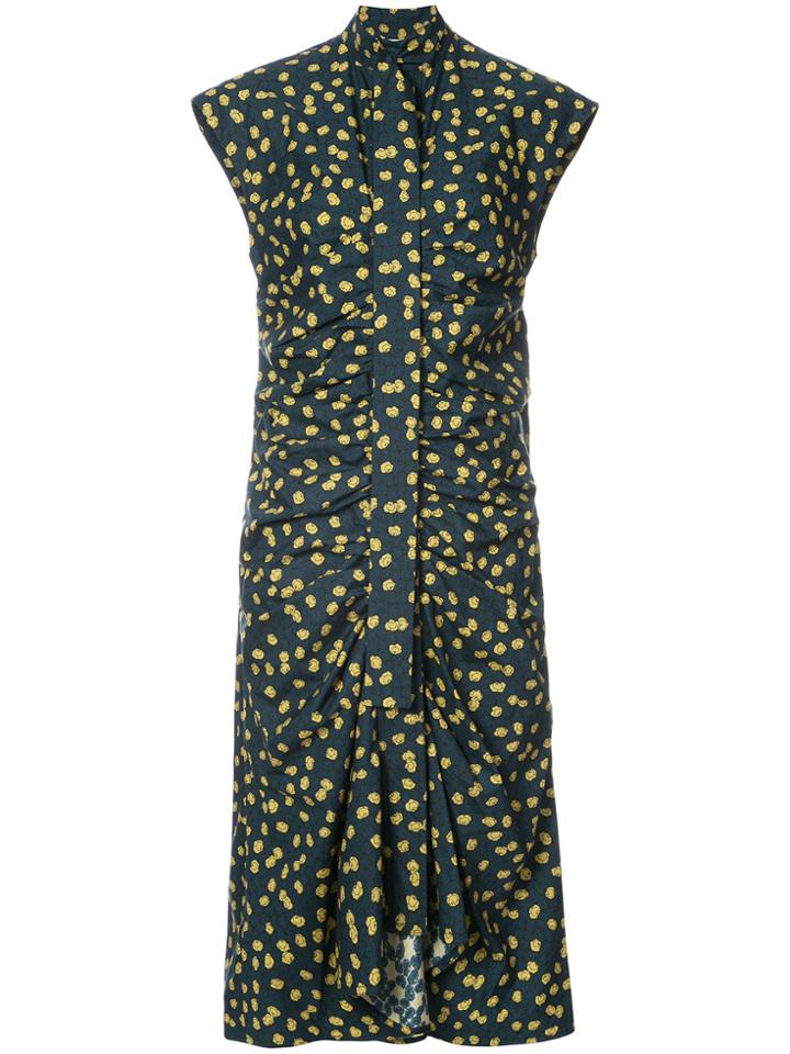 Marni Ruched Fitted Dress - Blue