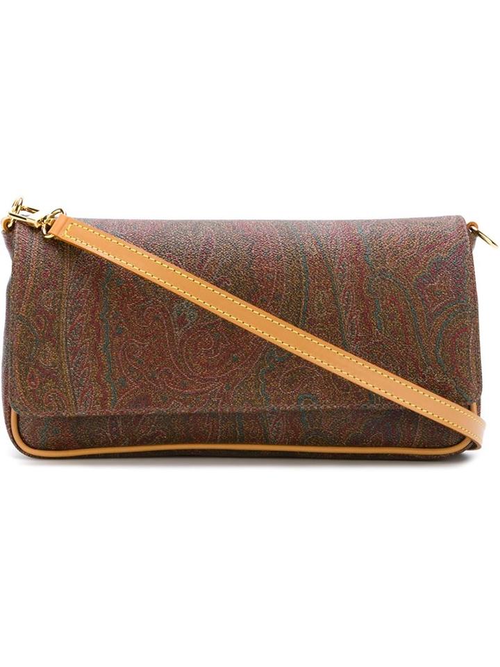 Etro Paisley Print Shoulder Bag, Women's, Brown
