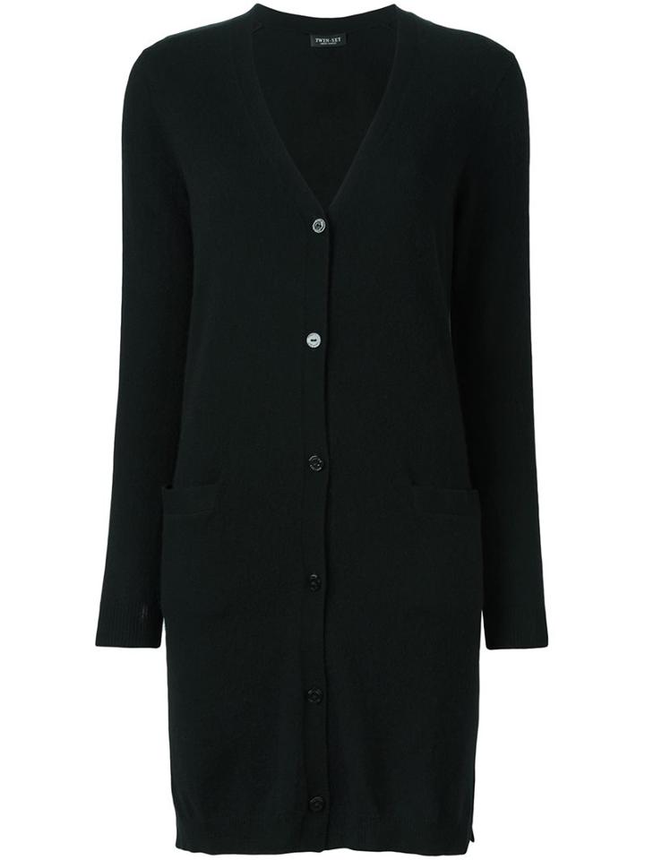 Twin-set Long Cardigan, Women's, Size: Xl, Black, Cashmere
