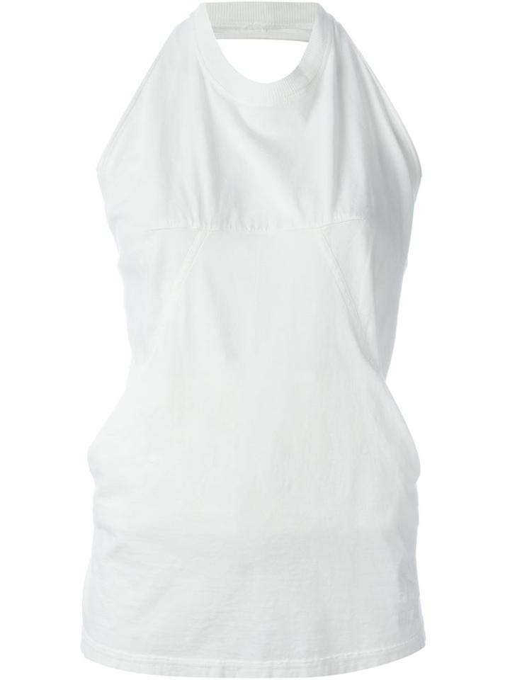 Rick Owens Drkshdw Halterneck Top, Women's, Size: S, White, Cotton