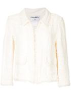 Chanel Vintage Slim Fit Tweed Jacket - White