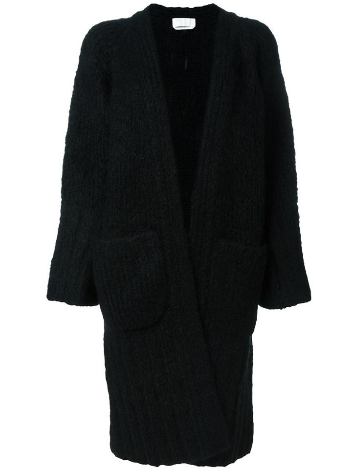 Chloé Chunky Long Cardigan, Women's, Size: Xs, Black, Cashmere/mohair/virgin Wool