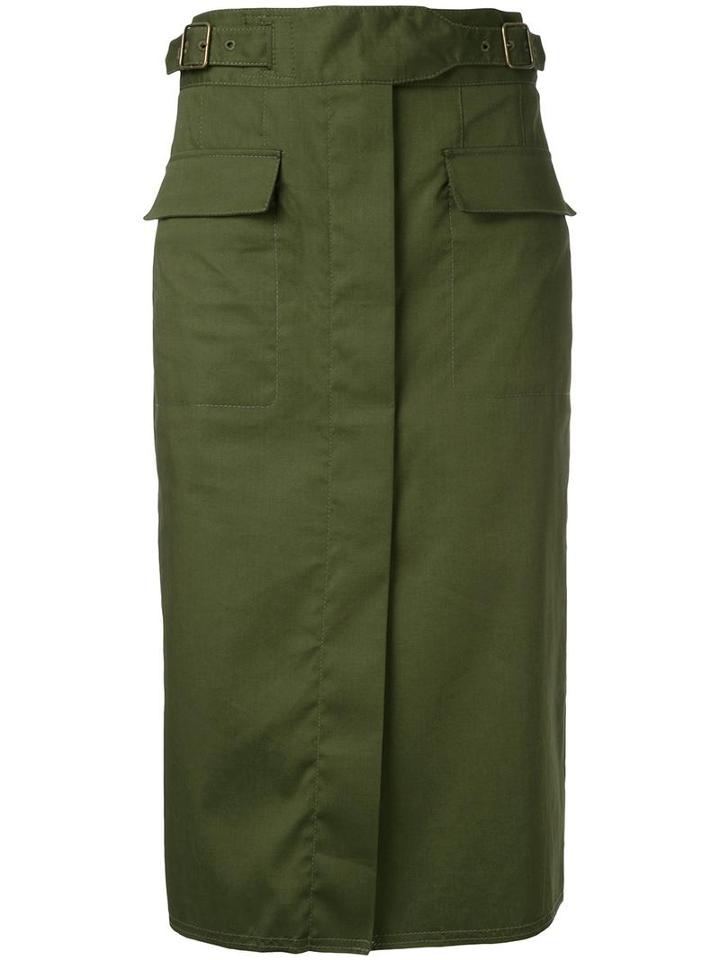 Scanlan Theodore Safari Skirt, Women's, Size: 8, Green, Cotton