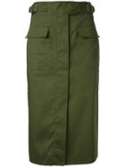 Scanlan Theodore Safari Skirt, Women's, Size: 8, Green, Cotton