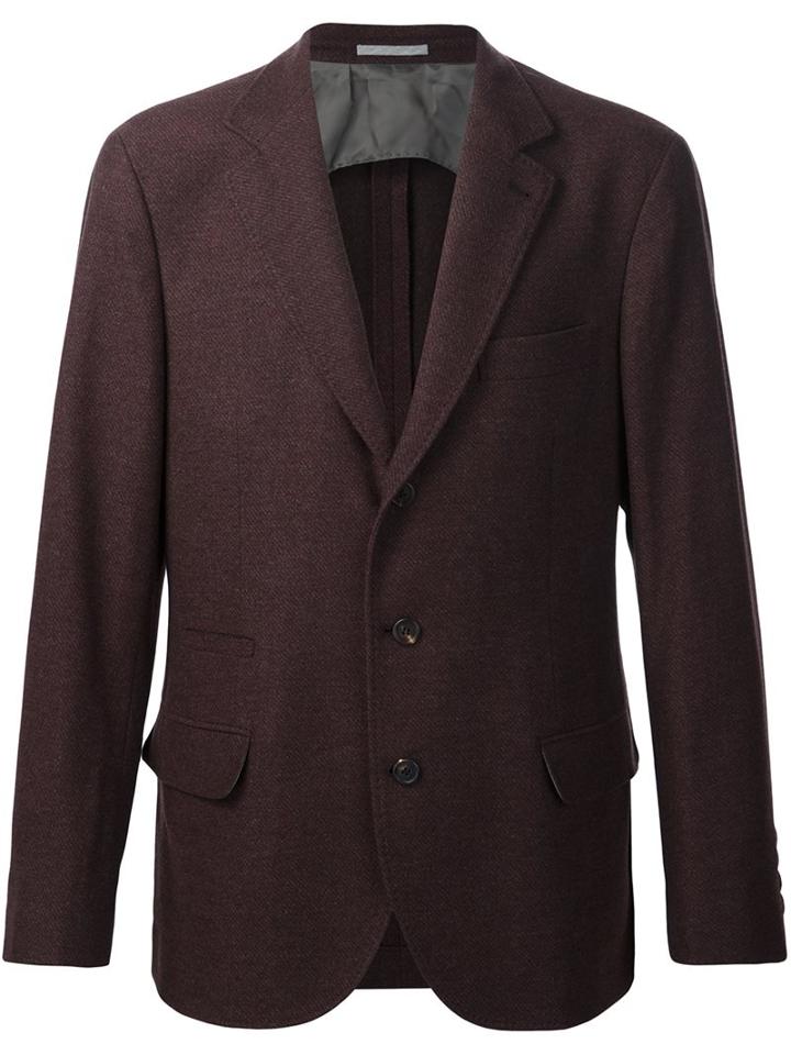 Brunello Cucinelli Classic Formal Blazer, Men's, Size: 48, Brown, Cupro/cashmere/wool