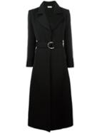 Veronique Leroy Belted Coat, Women's, Size: 40, Black, Cotton/virgin Wool