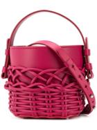 Nico Giani Woven Bucket Bag - Pink