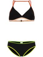 Flagpole Ellie Contrast-trim Bikini - Black