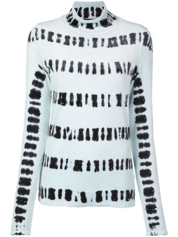 Proenza Schouler L/s Tie Dye Tneck-velvet Jersey - Blue