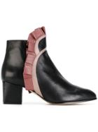 Racine Carree Ruffled Boots - Black